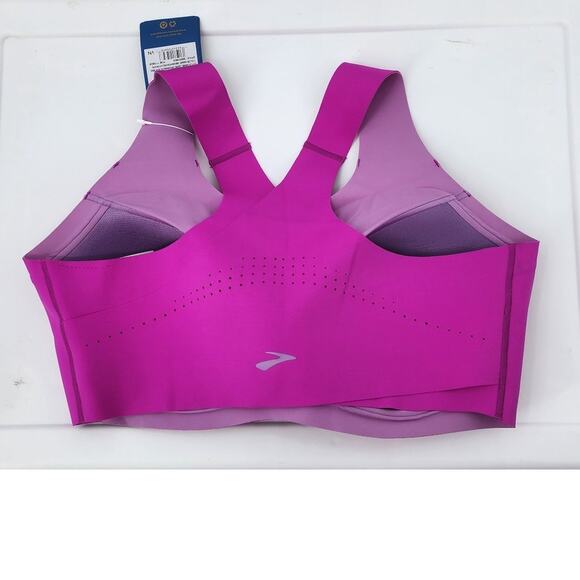 New NWT Brooks Run Bra Dare Crossback Magenta 38DD/E Sports Bra - Picture 4 of 7